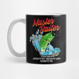 Master Baiter Fishing Humor Fisherman Tournaments Mug